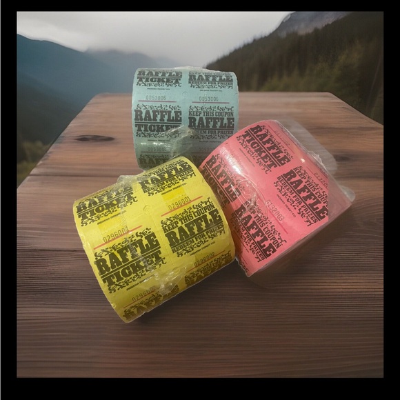 Lot of 3 Double Rolls of 1000 Marquee Extra-wide Indiana Raffle Tickets - Picture 2 of 5